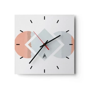 Wall clock - Clock on glass - Situation Is Clear - 30x30 cm