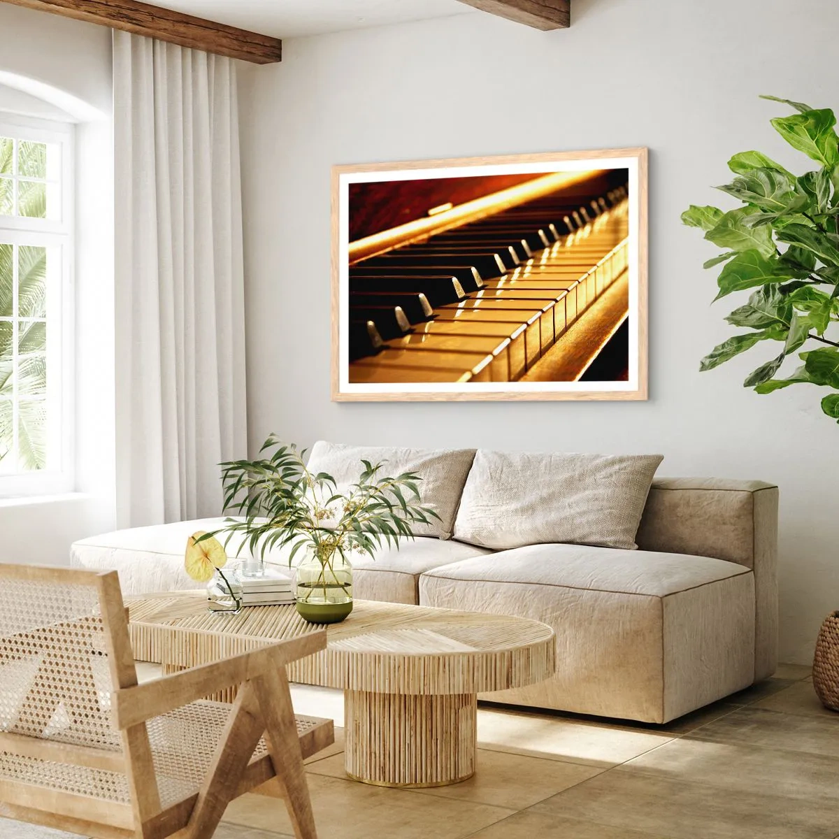 Poster in light oak frame - Unlimited Possibilities - 70x50 cm