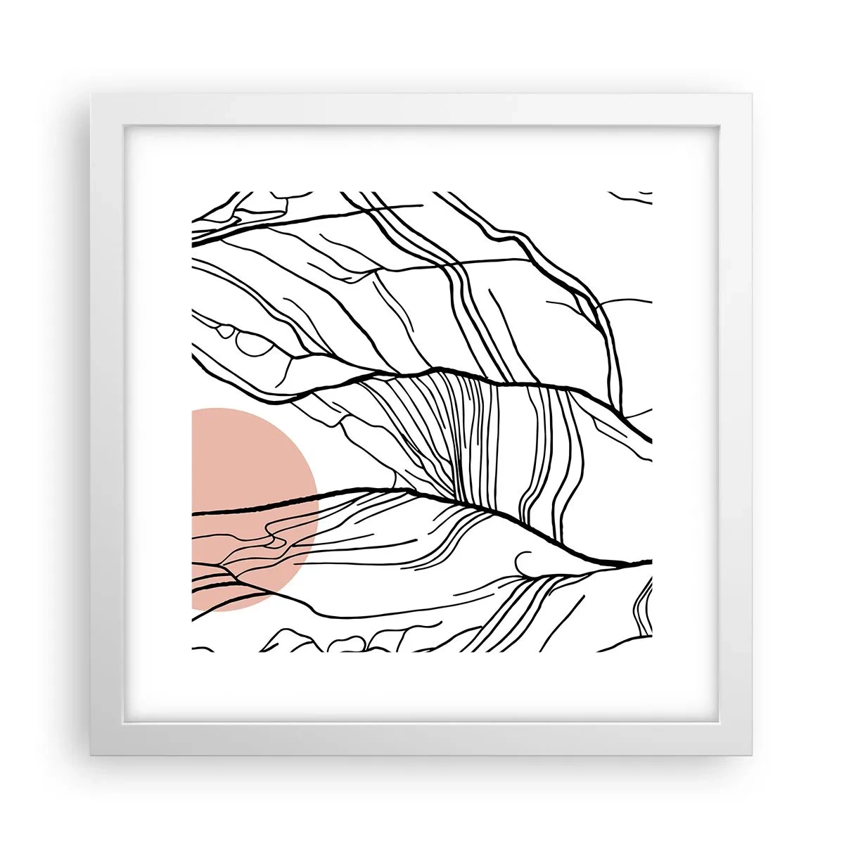Poster in white frmae - In a Web of Twigs - 30x30 cm