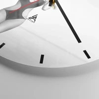 Clock face with lines