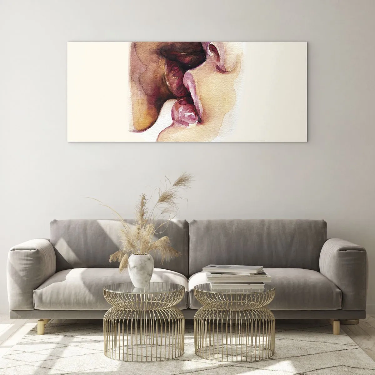 Glass picture - Like Night and Day, Earth and Heaven - 120x50 cm