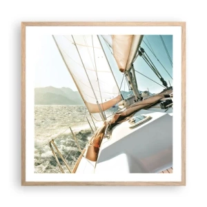 Poster in light oak frame - Full Sail - 60x60 cm