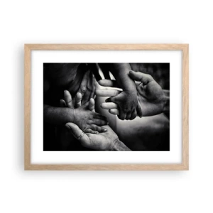 Poster in light oak frame - To be a Man - 40x30 cm