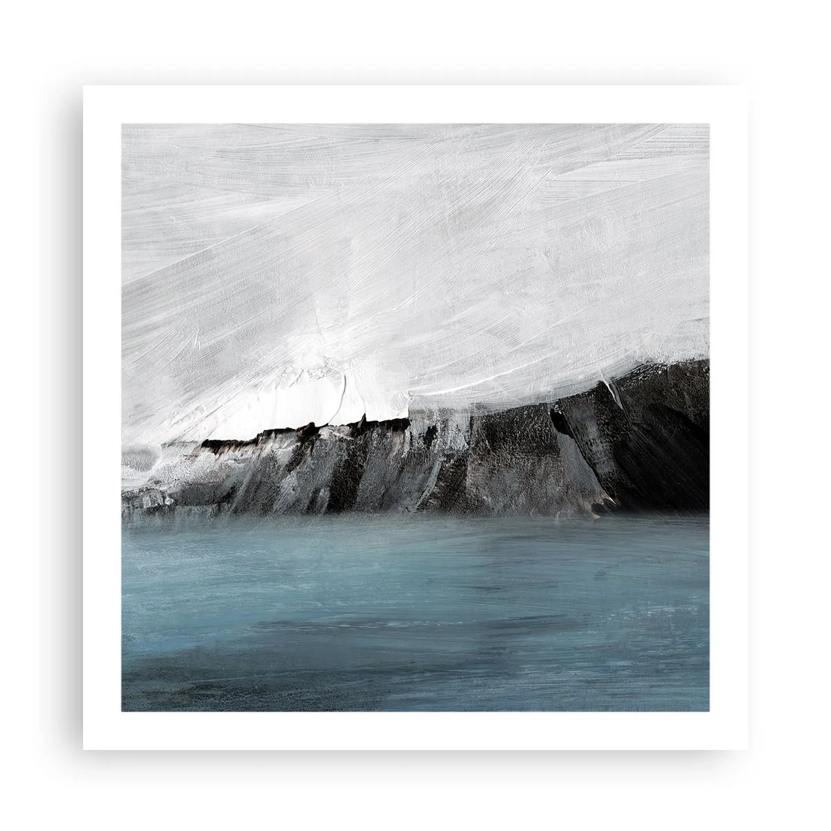 Poster - Water-Earth: Clash of Elements - 60x60 cm