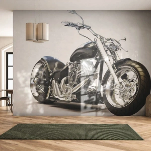 Photo Wallpaper Premium Sand - Power with Character - Automotive, Motorbike, Trip - 100x70 cm