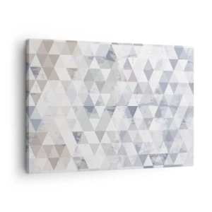 Canvas picture - Geometric triangle pattern in pastel shades - 70x50cm - In the Rhythm of a Triangle - Modern wall decoration for the living room and bedroom ARTTOR