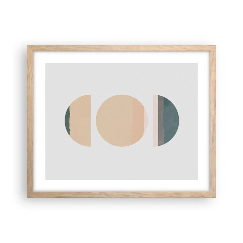 Poster in light oak frame - Wheel after a Wheel - 50x40 cm