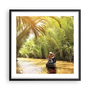 Poster in black frame - Through a Palm Ravine - 50x50 cm