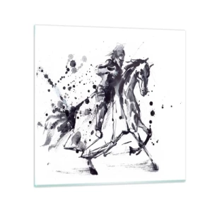 Glass picture - Black Knight - 60x60 cm