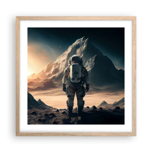 Poster in light oak frame - New Challenge - 50x50 cm
