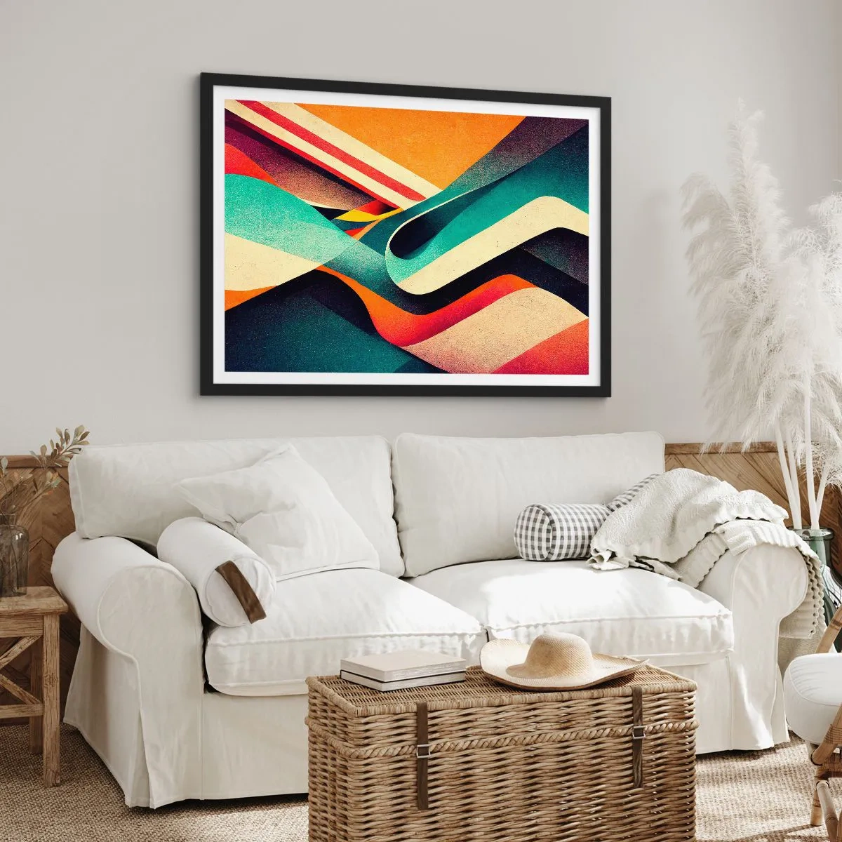 Poster in black frame - Intense Composition - 70x50 cm