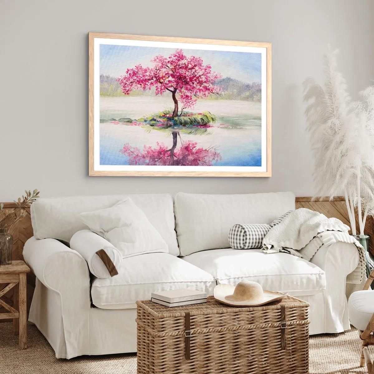 Poster in light oak frame - Spring Holiday - 50x40 cm