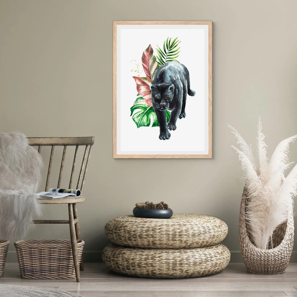 Poster in light oak frame - Wilderness of the Heart - 40x50 cm