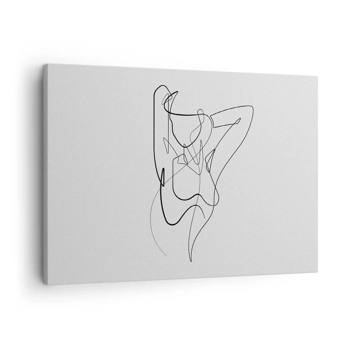 Canvas picture - Minimalist outline of a female silhouette - 70x50cm - What You Are Really Like - Modern wall decoration for the living room and bedroom ARTTOR