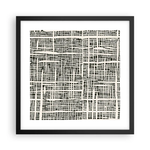 Poster in black frame - Woven Composition - 40x40 cm