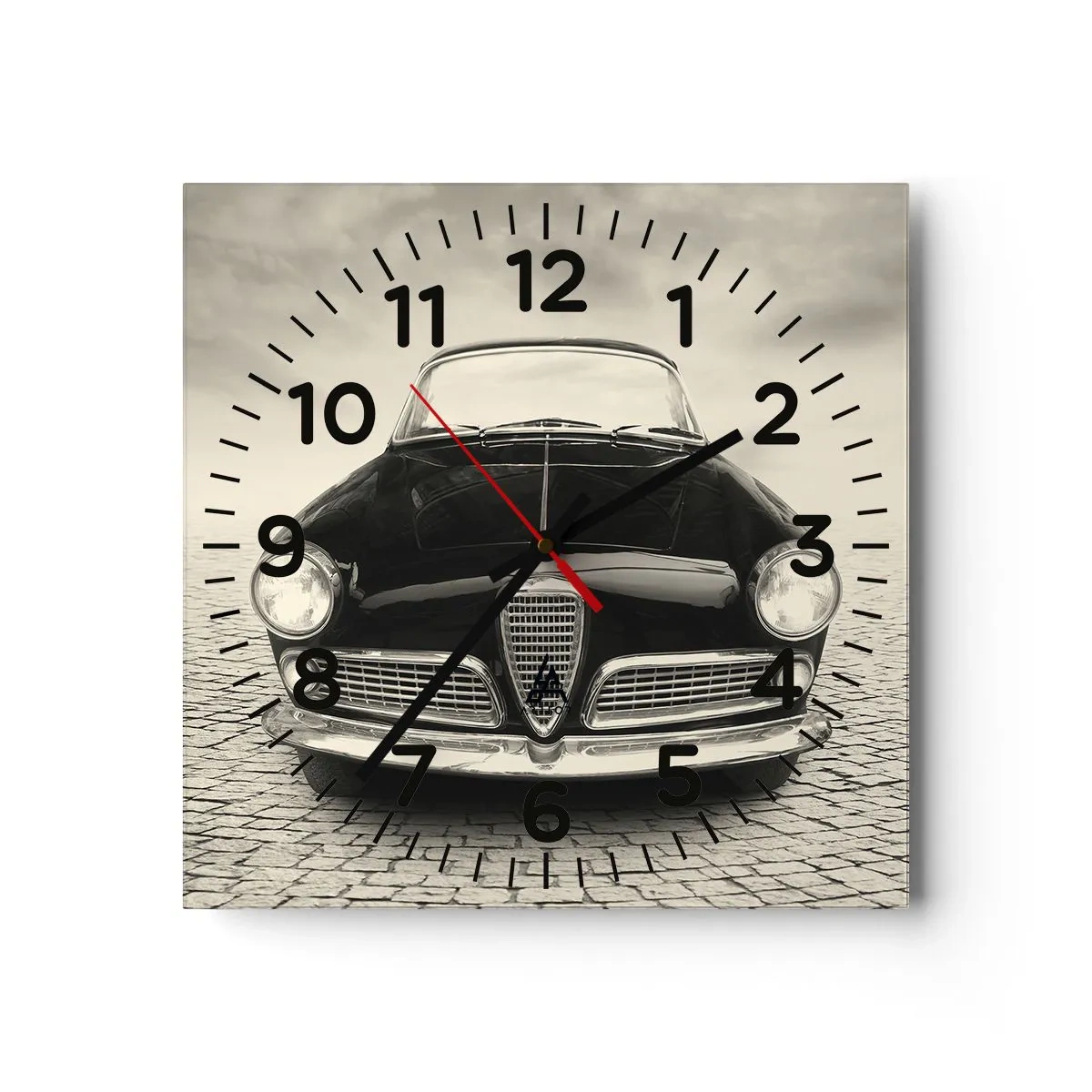 Wall clock - Clock on glass - How Can You not Love Me? - 40x40 cm