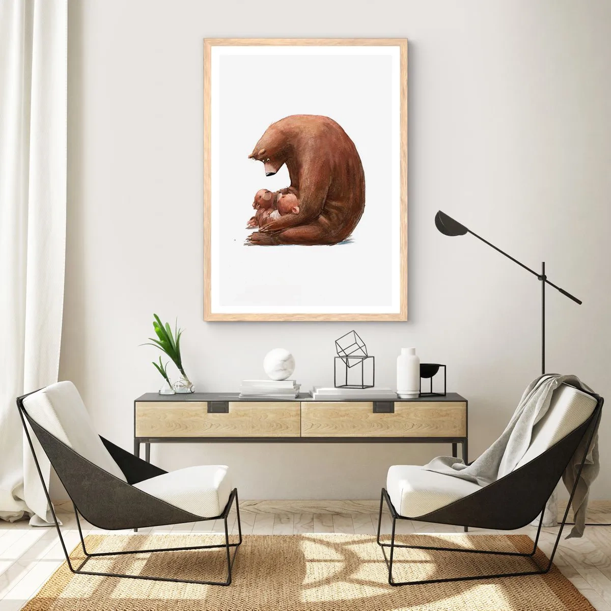 Poster in light oak frame - Sweet Dreams, Kids - 40x50 cm