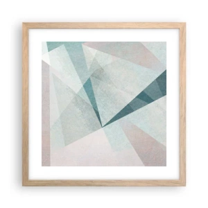 Poster in light oak frame - Calmly but Dynamically - 40x40 cm