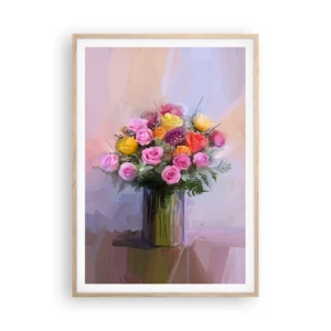 Poster in light oak frame - Retained Beauty - 70x100 cm