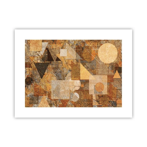 Poster - Cubist Study in Brown - 40x30 cm