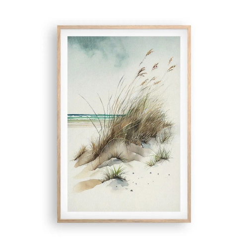Poster in light oak frame - Wrapped by Sand - 61x91 cm