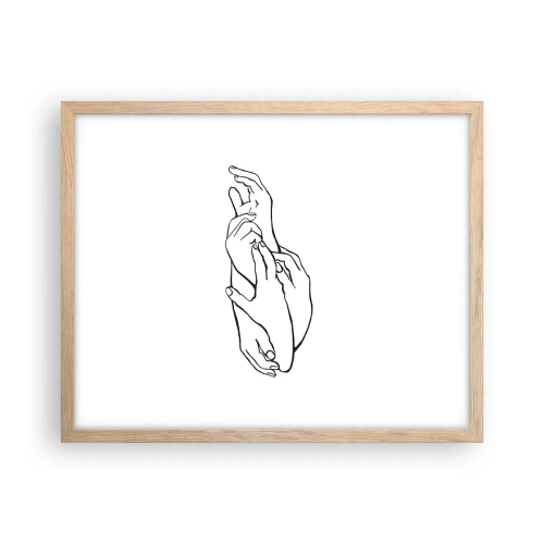 Poster in light oak frame - Good Touch - 50x40 cm