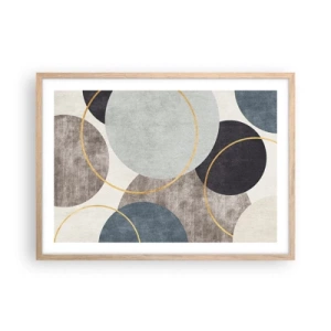 Poster in light oak frame - Wheel after Wheel - 70x50 cm