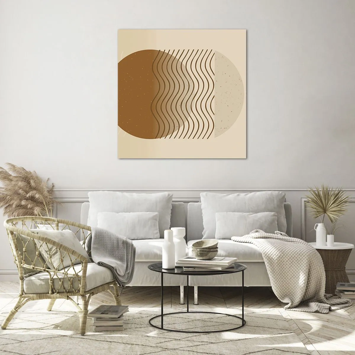 Glass picture - About the Origin of Geometrical Figures - 40x40 cm