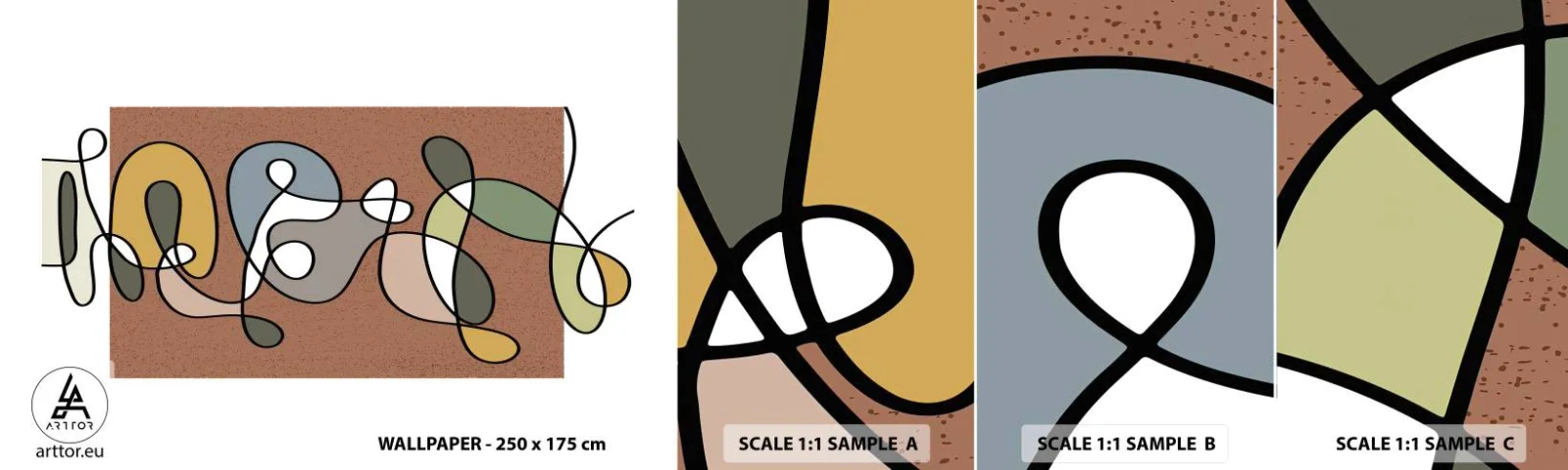 Photo Wallpaper Sample Standard Eco - Abstract Worthy of a Smile - Modern, Abstraction, Piece - 100x30 cm