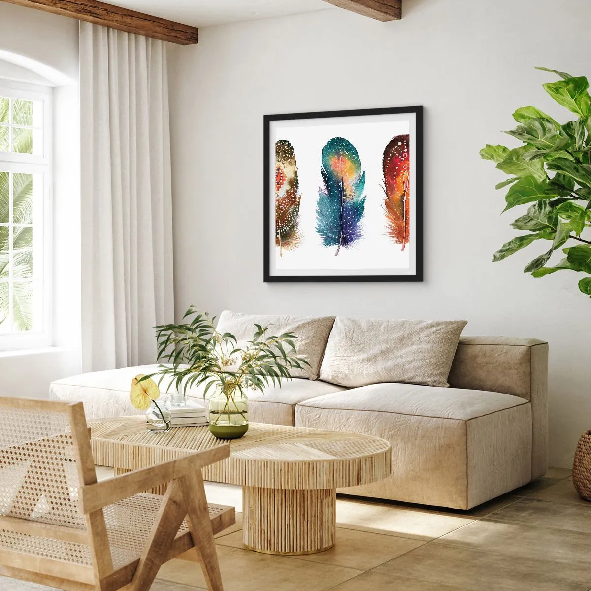 Poster in black frame - Rituals, Customs, Secrets - 50x50 cm