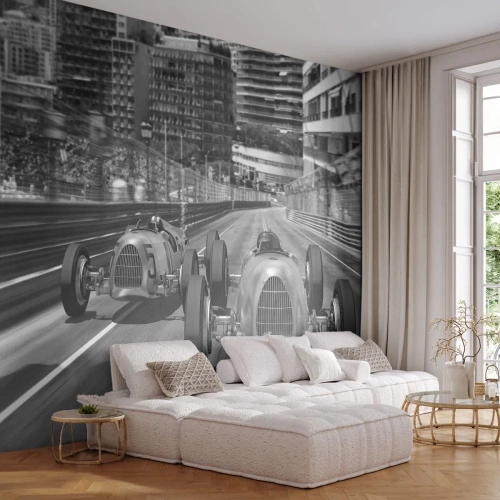 Self-Adhesive Photo Wallpaper Deluxe Sticker - Long Time Ago in Monte Carlo - Automotive, Race, Vintage - 200x140 cm