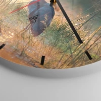 Clock face with lines