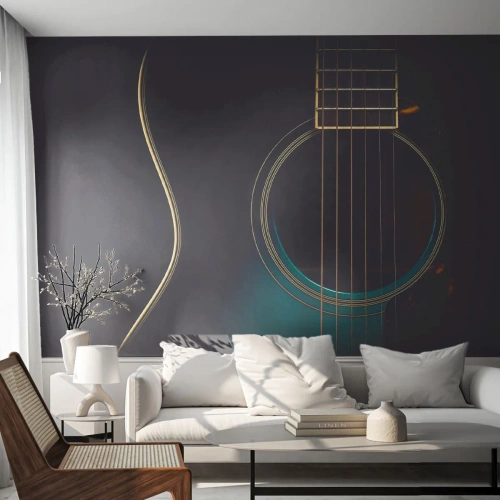 Self-Adhesive Photo Wallpaper Deluxe Sticker - A Moment Before It Sounds - Guitar, Music, Strings - 500x350 cm