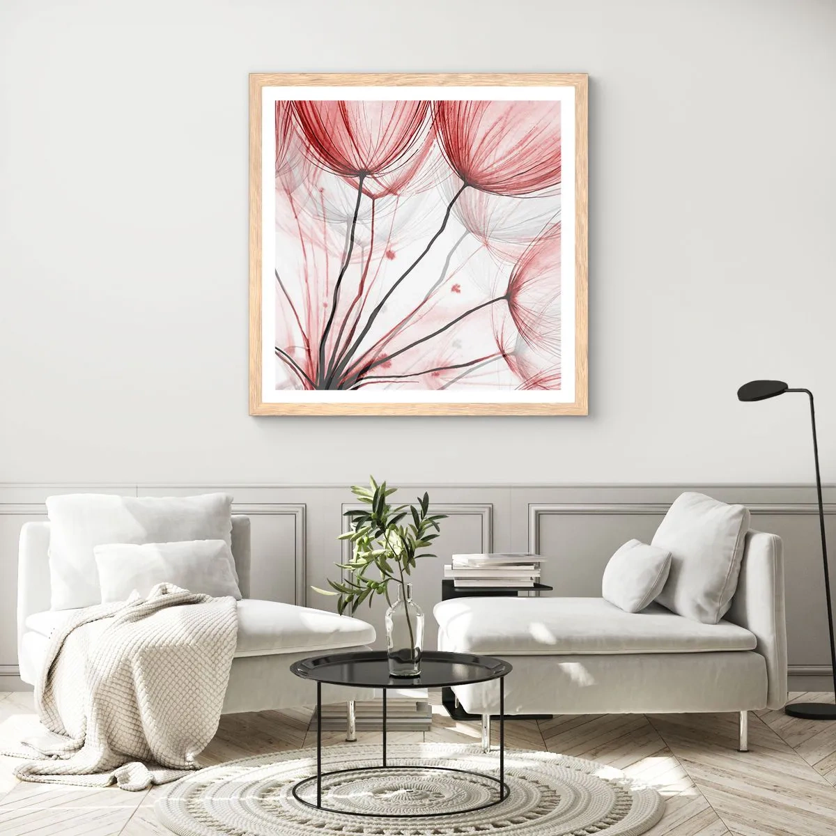 Poster in light oak frame - Before Takeoff - 30x30 cm