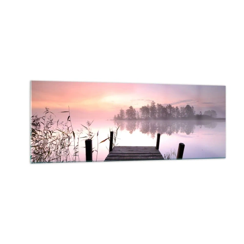 Glass picture - Out from a Lilac Fog… - 140x50 cm