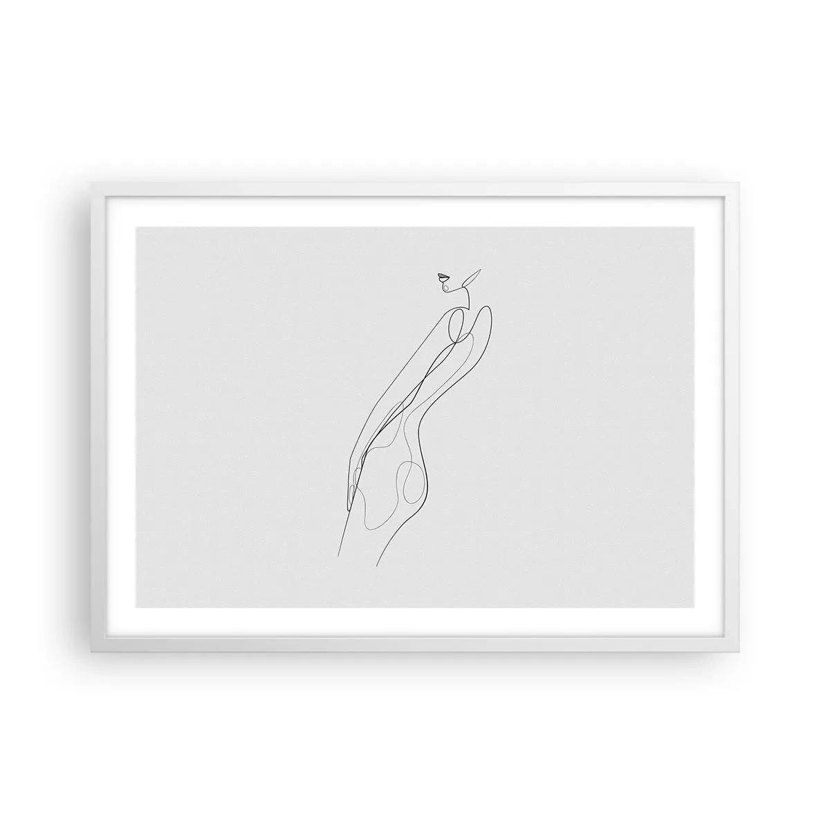 Poster in white frmae - Barely a Promise - 70x50 cm