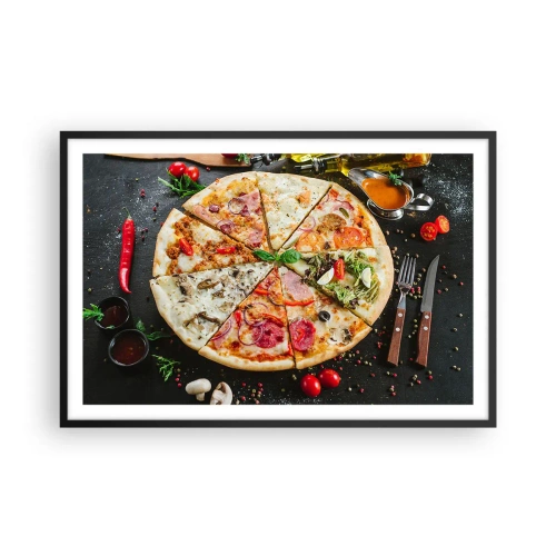 Poster in black frame - Range of Flavours - 91x61 cm
