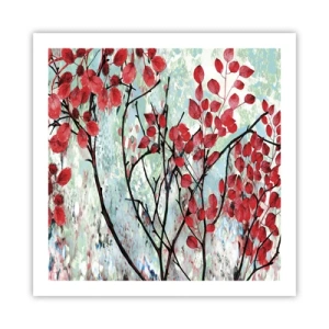 Poster - Tree in Scarlet - 60x60 cm