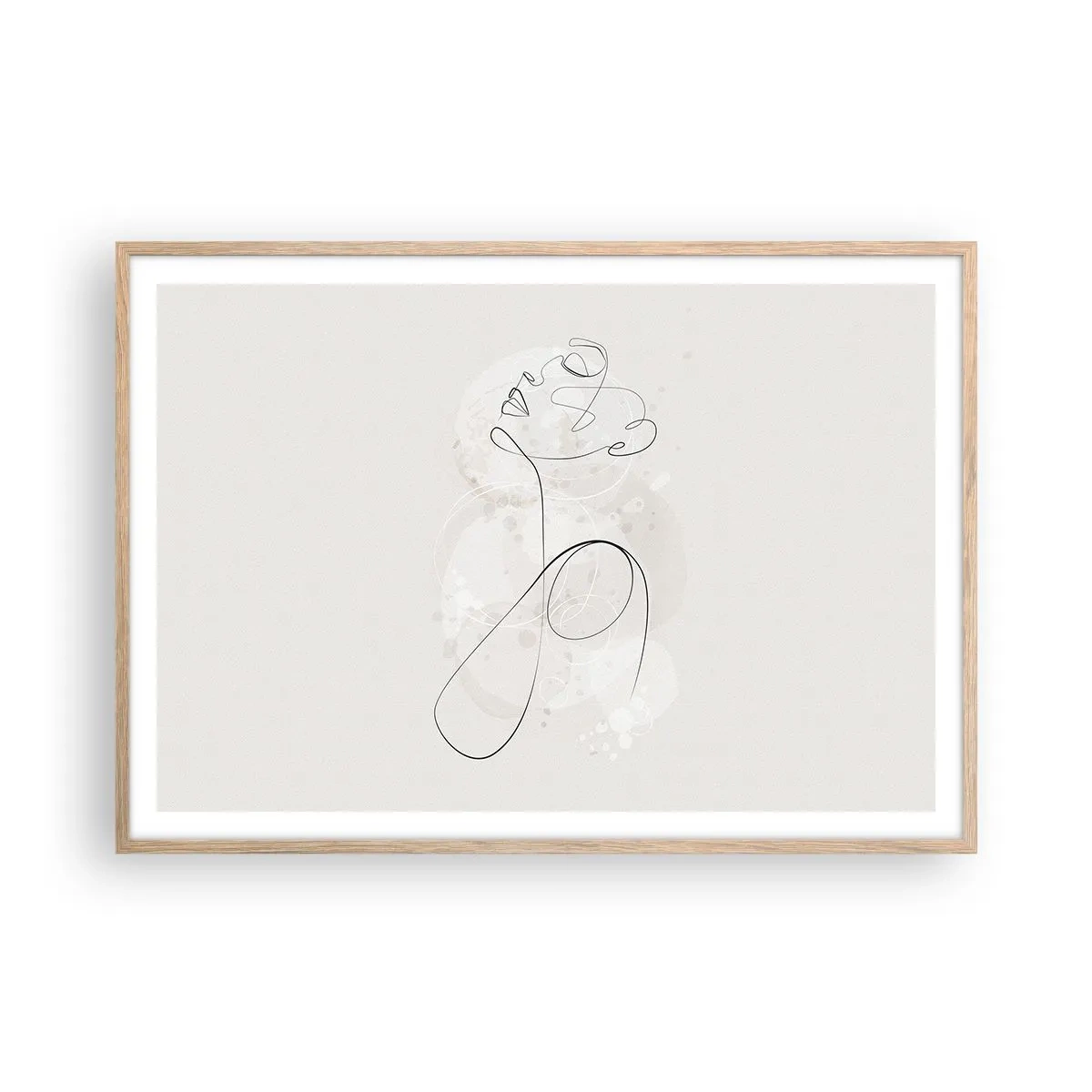Poster in light oak frame - Spiral of Beauty - 100x70 cm
