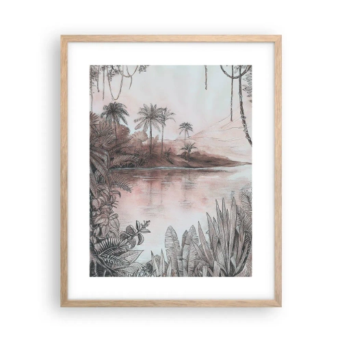 Poster in light oak frame - Diary of a 19th Century Explorer - 40x50 cm