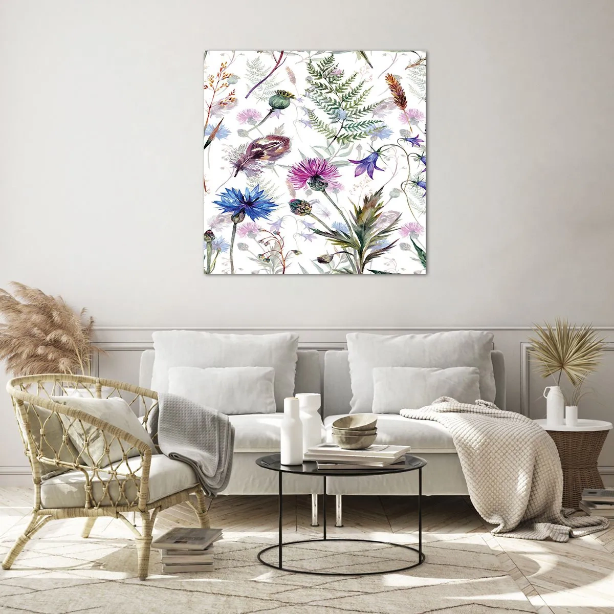 Glass picture - Polish Herbs - 70x70 cm