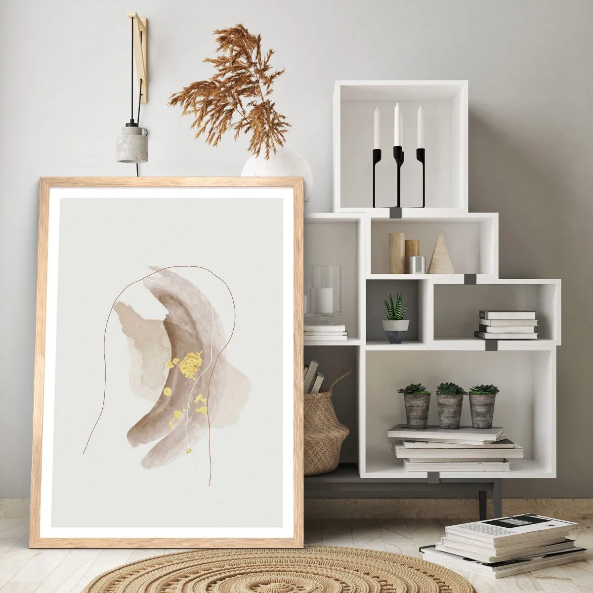Poster in light oak frame - Encountered in Space - 50x70 cm