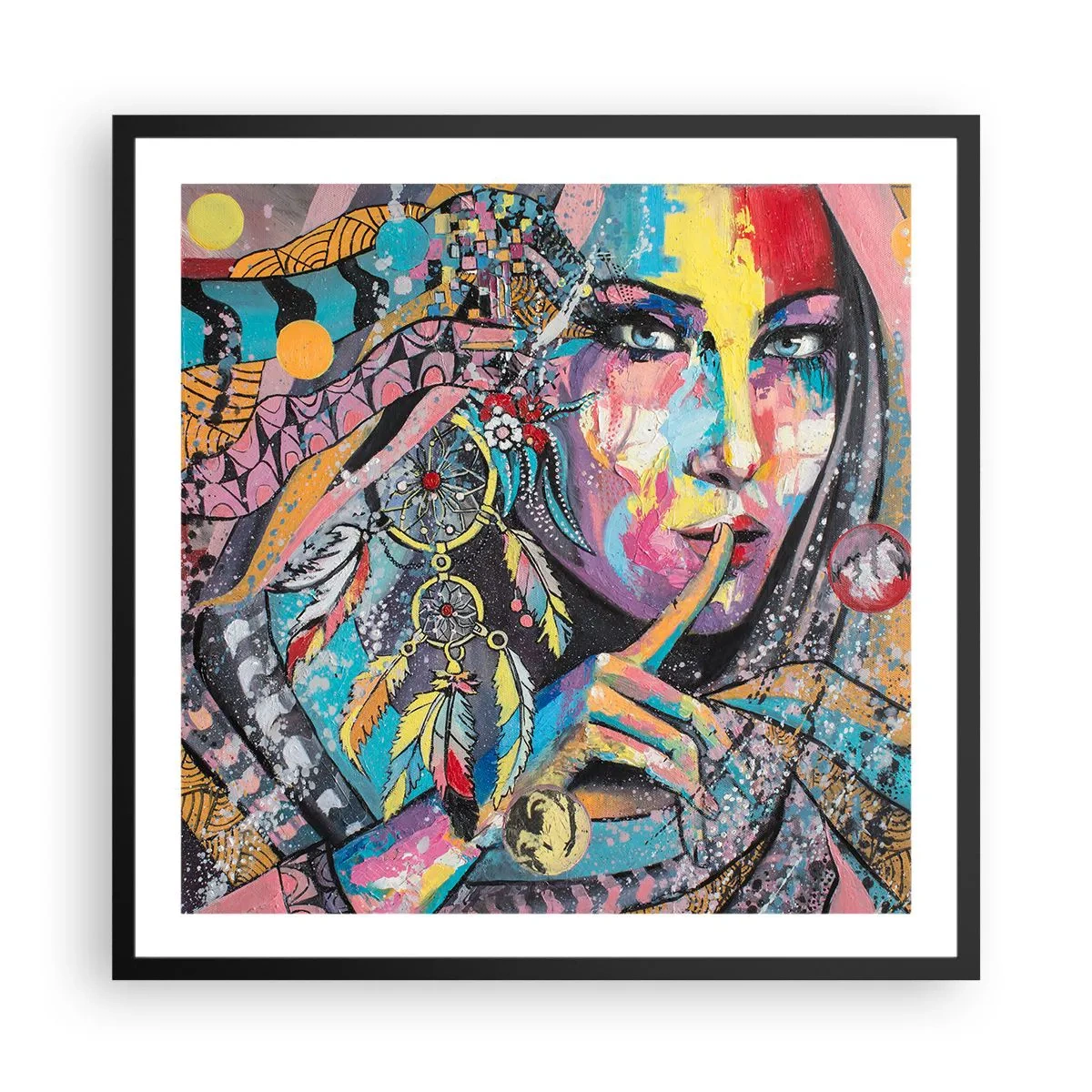 Poster in black frame - Don't Talk Until You Understand - 60x60 cm