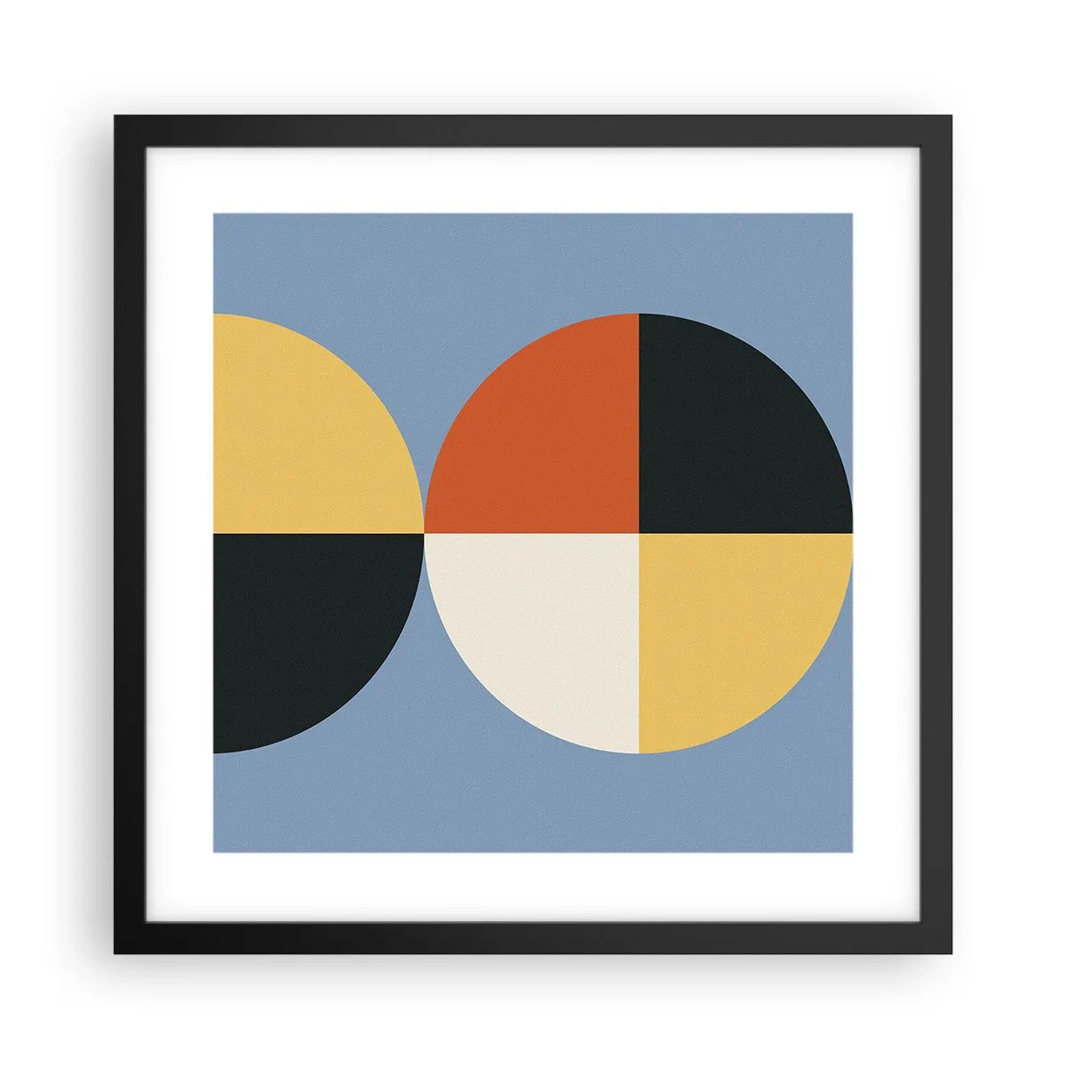 Poster in black frame - Look and Count - 40x40 cm