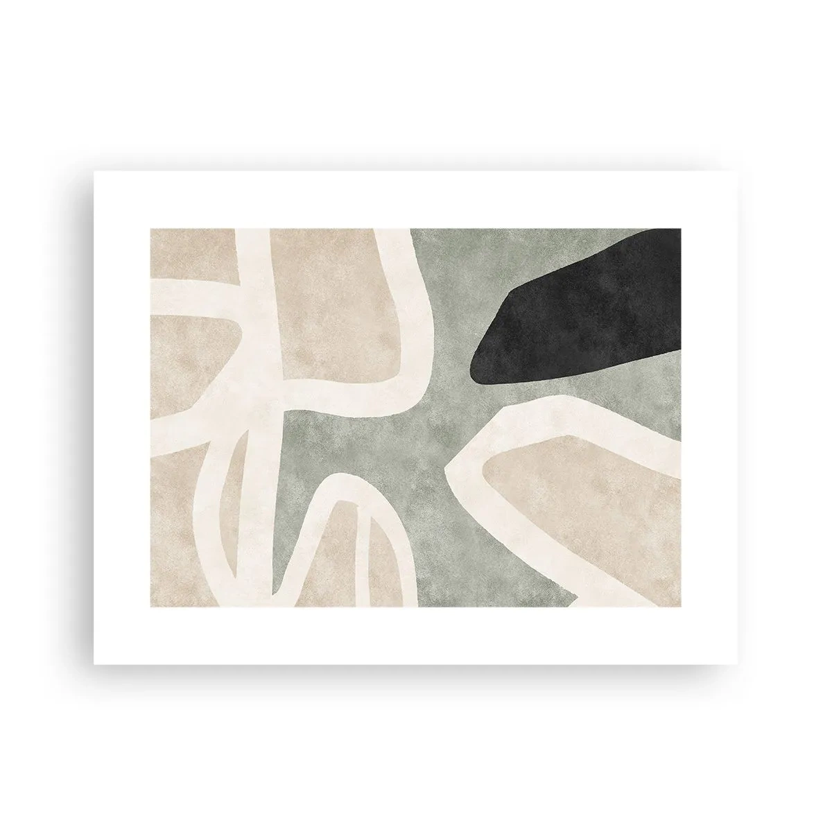 Poster - Composition with a Black Motif - 40x30 cm