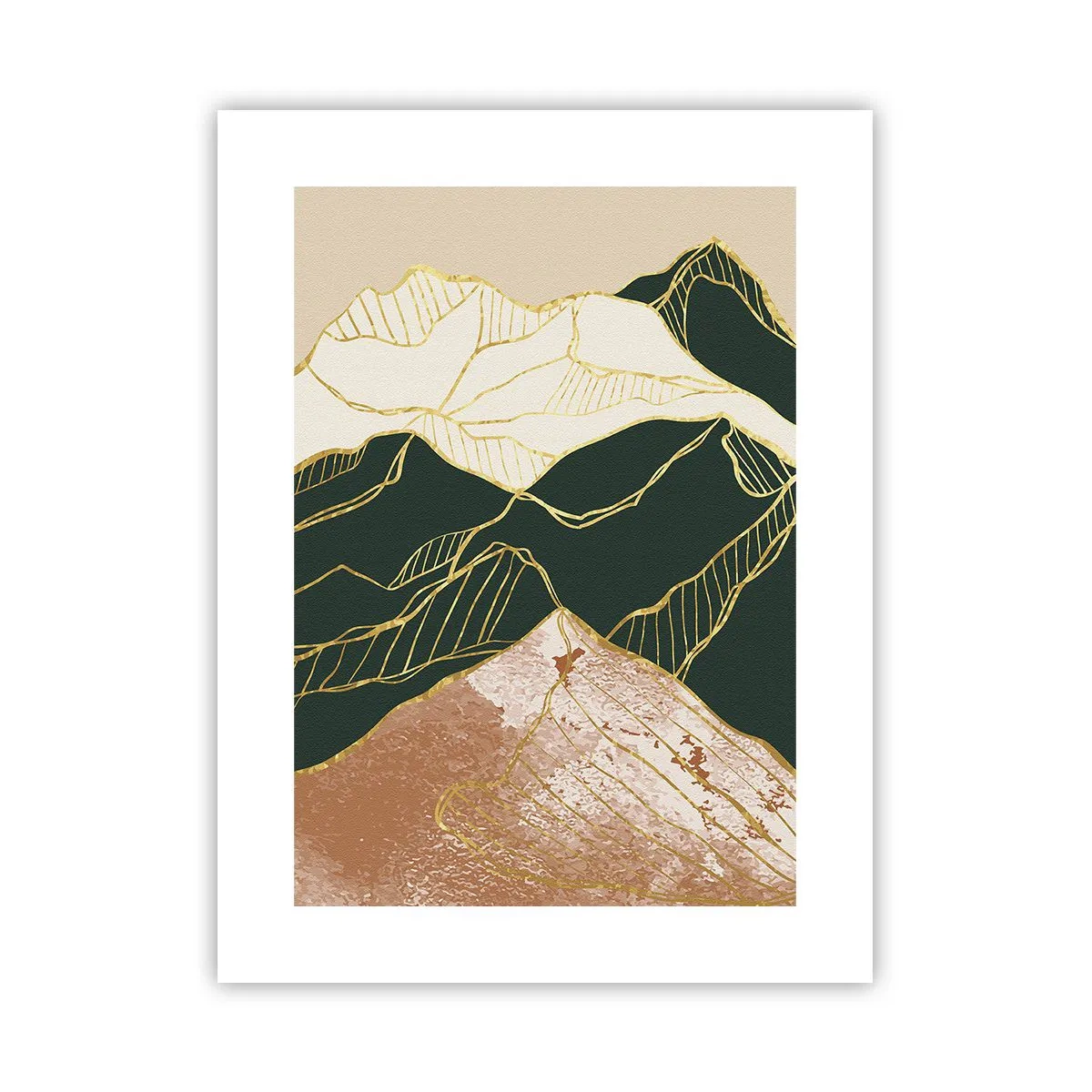 Poster - Golden Peaks - 30x40 cm