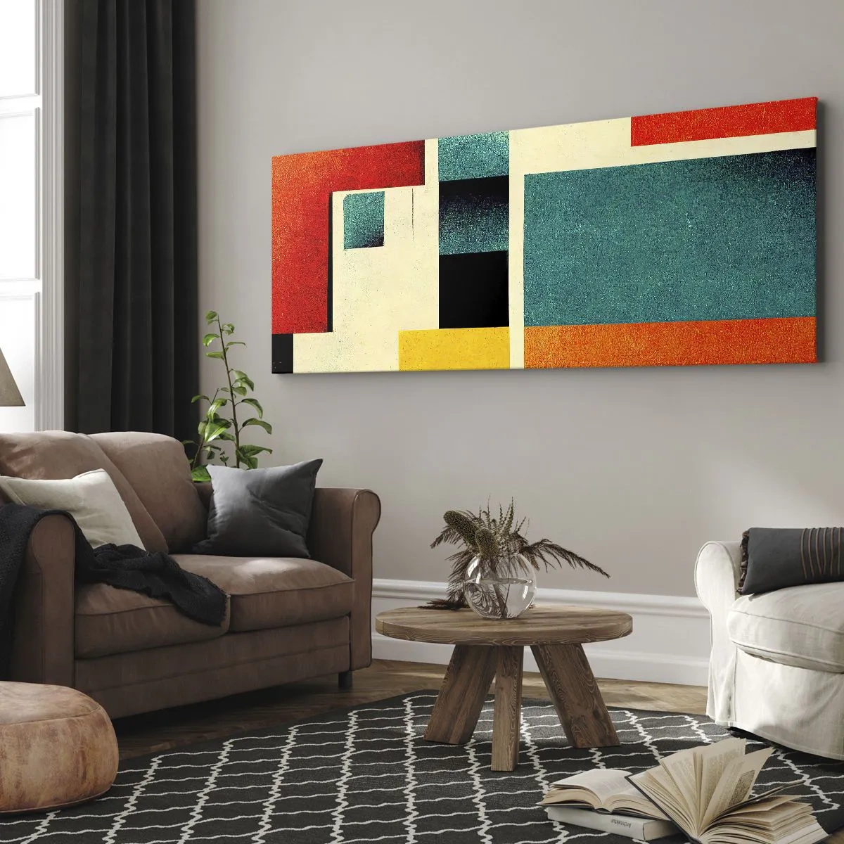 Canvas picture - Geometric Abstract - Good Energy - 140x50 cm