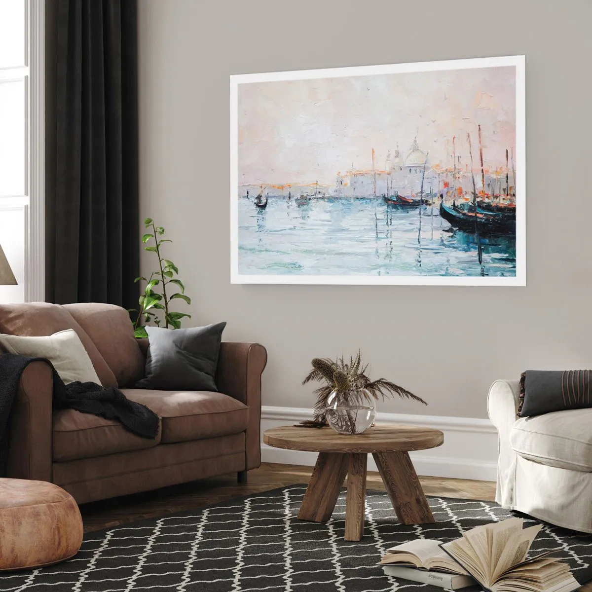 Poster - Behind Water behind Fog - 100x70 cm