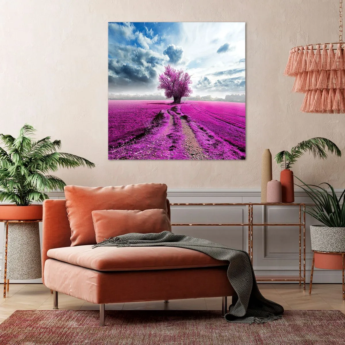 Canvas picture - Heathland Charm - 70x70 cm