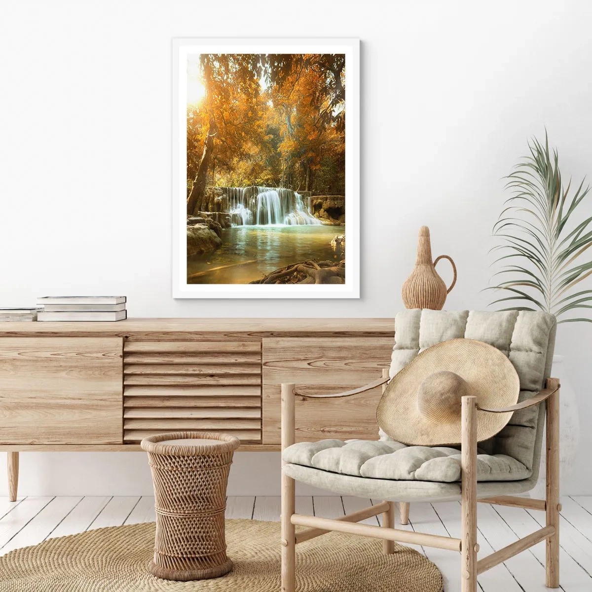 Poster in white frmae - Park Cascade - 30x40 cm